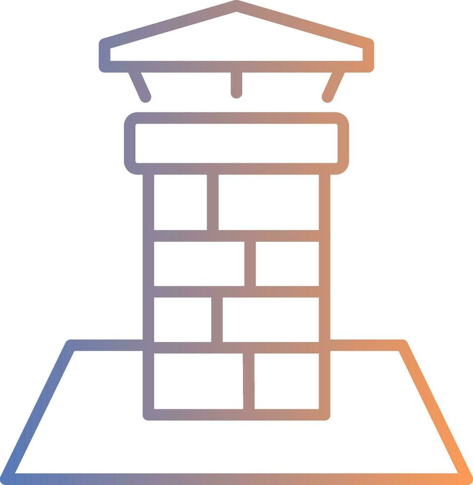 Chimneys Line Gradient Icon vector