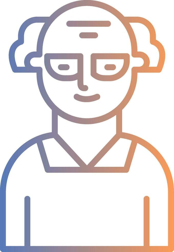 Scientist Line Gradient Icon vector