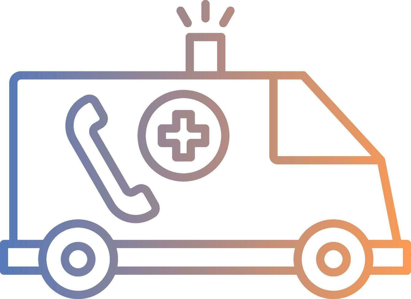 Emergency Line Gradient Icon vector