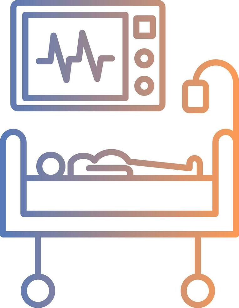 Medical Treatment Line Gradient Icon vector