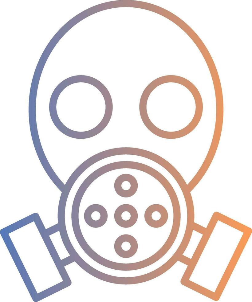 Gas Mask Line Gradient Icon vector
