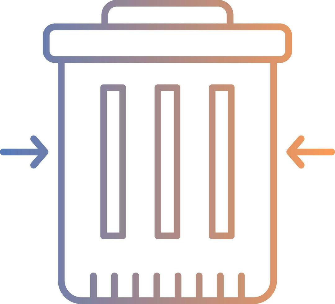 Waste Reduction Line Gradient Icon vector