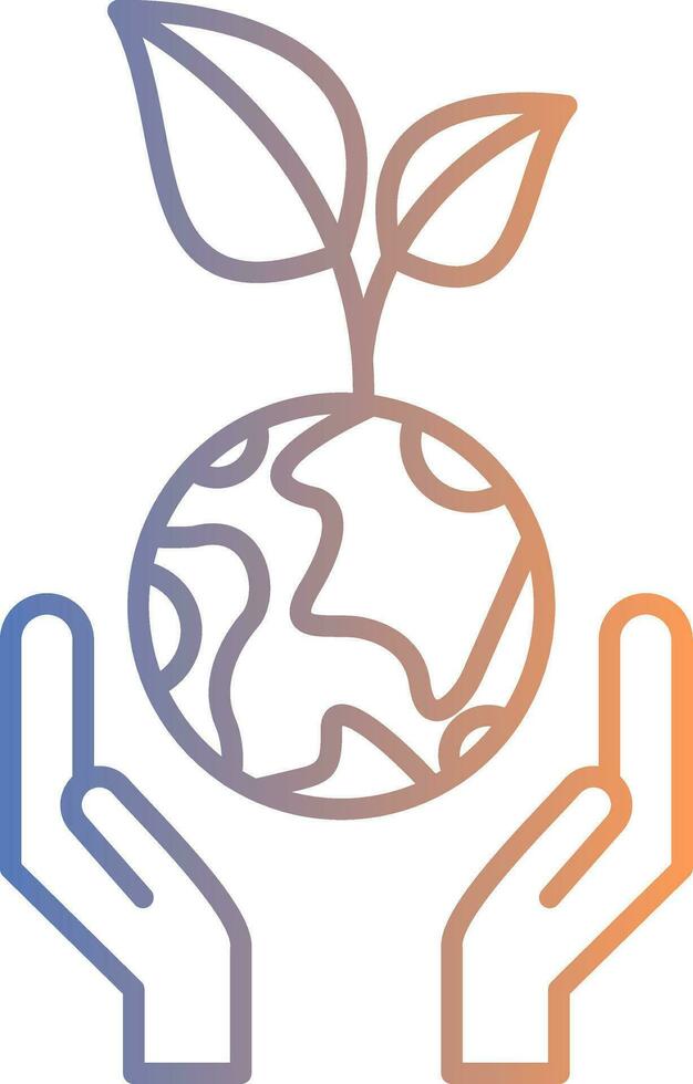 Sustainable Development Line Gradient Icon vector