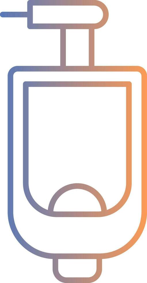 Urinal Line Gradient Icon vector