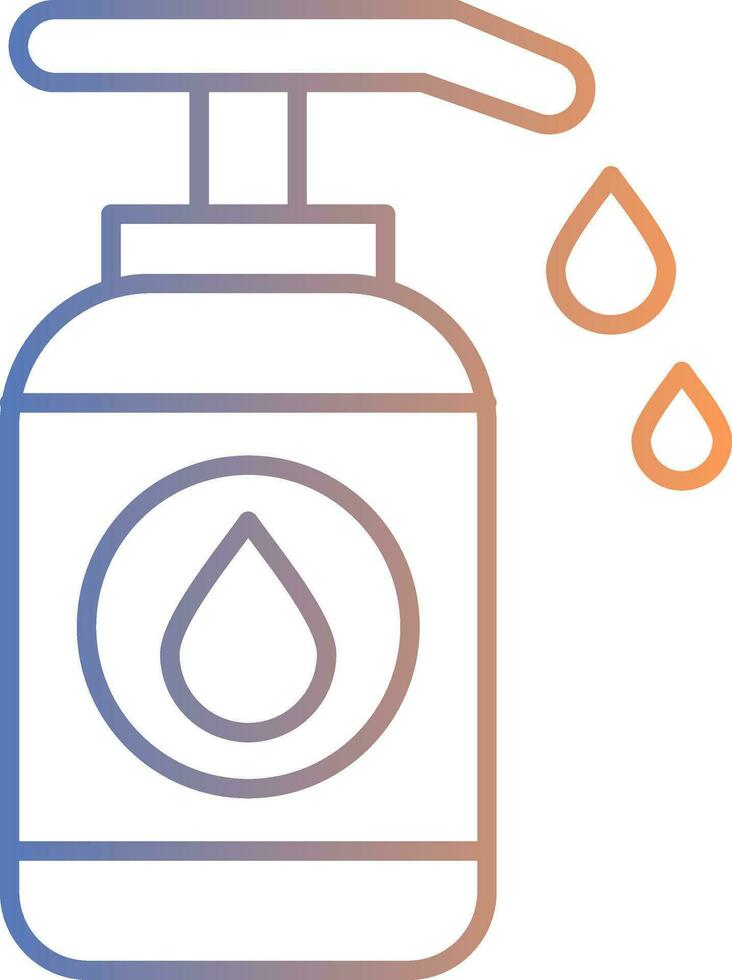 Lotion Line Gradient Icon vector