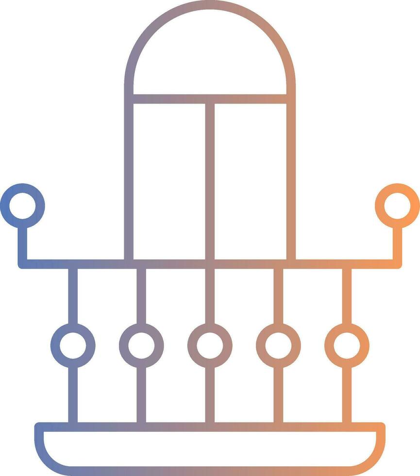 Balcony Line Gradient Icon vector