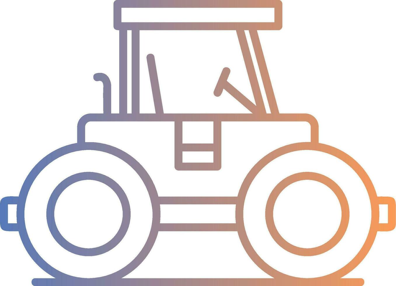 Road Roller Line Gradient Icon vector