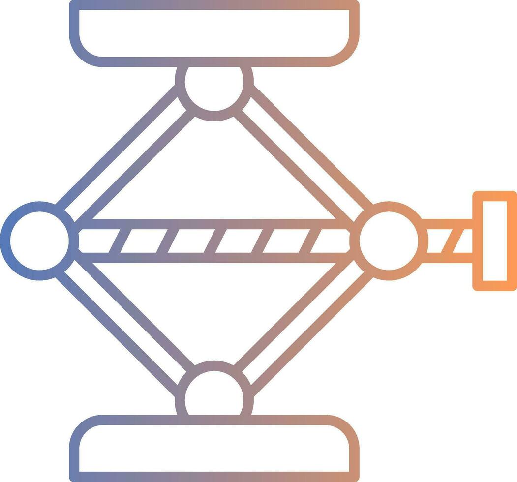 Screw Jack Line Gradient Icon vector