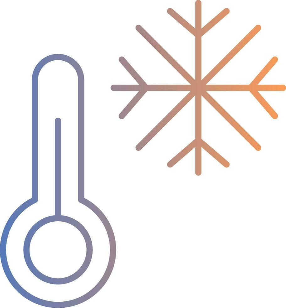 Cold Line Gradient Icon vector
