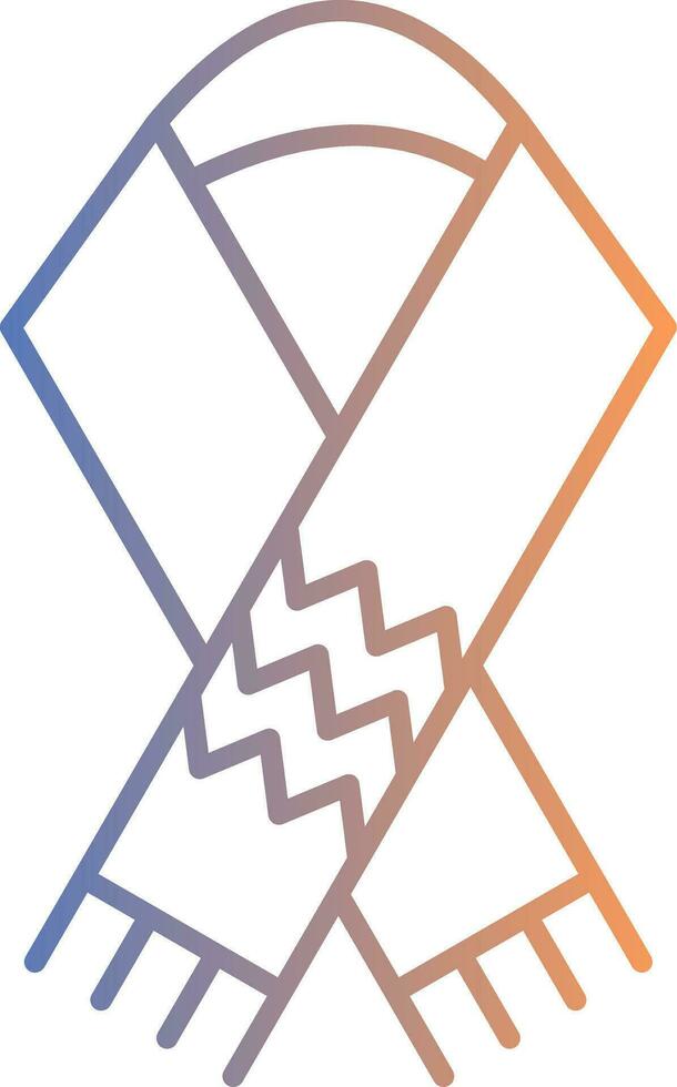 Scarf Line Gradient Icon vector
