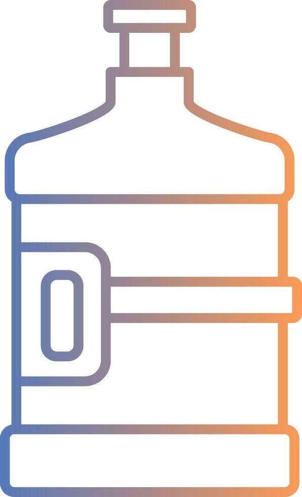 Water Flask Line Gradient Icon vector