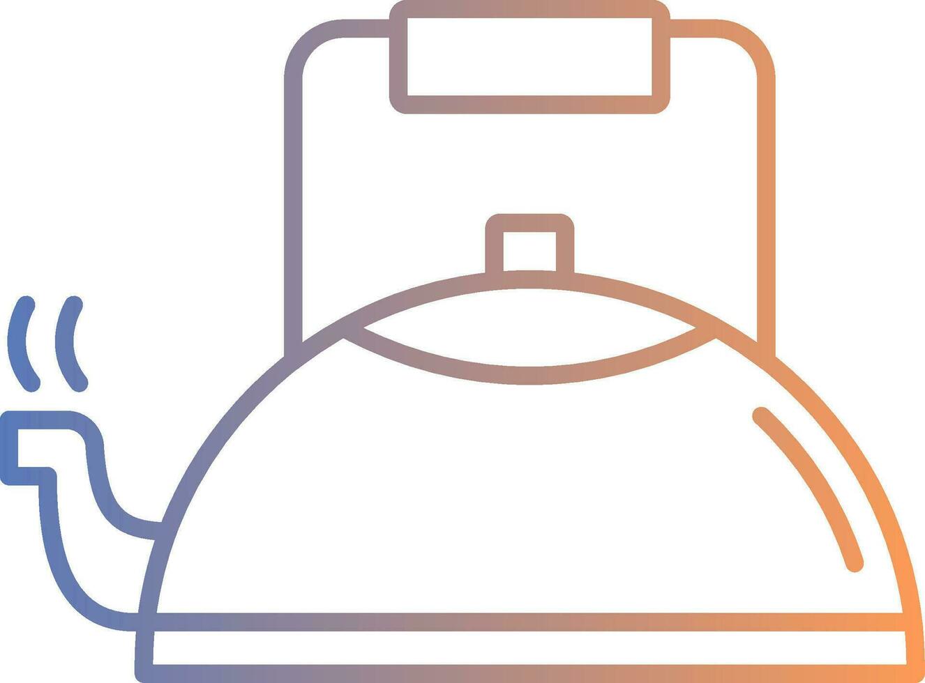 Kettle Line Gradient Icon vector