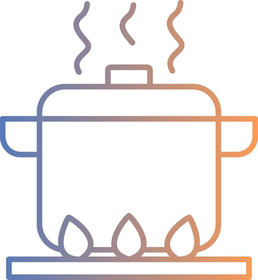 Boiling Line Gradient Icon vector
