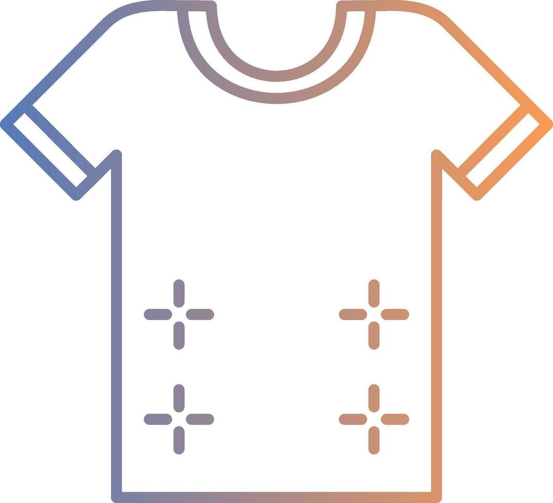 Shirt Line Gradient Icon vector