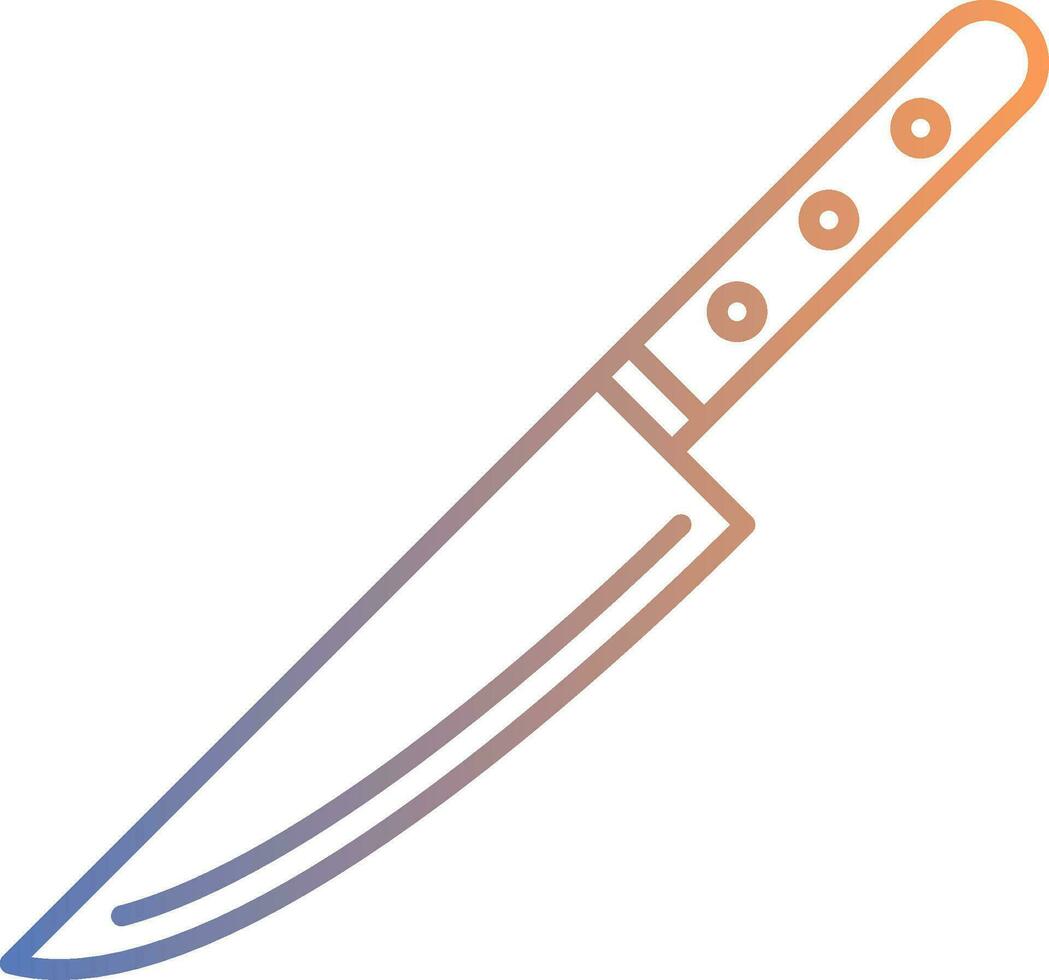 Knife Line Gradient Icon vector