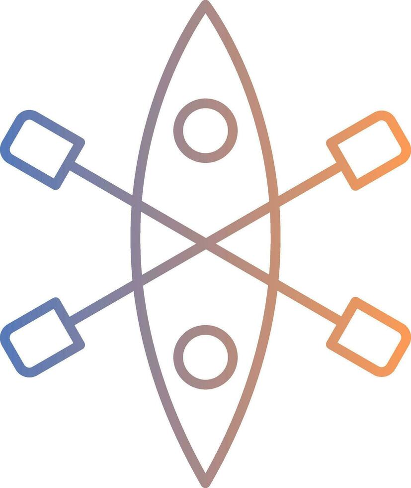 Kayak Line Gradient Icon vector