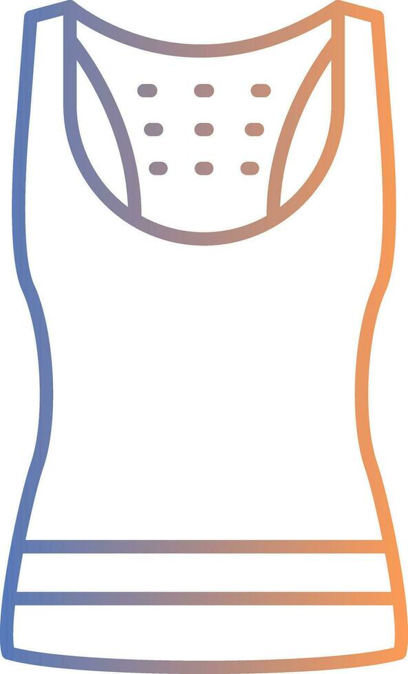 Tank Top Line Gradient Icon vector