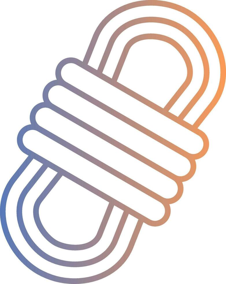 Rope Line Gradient Icon vector