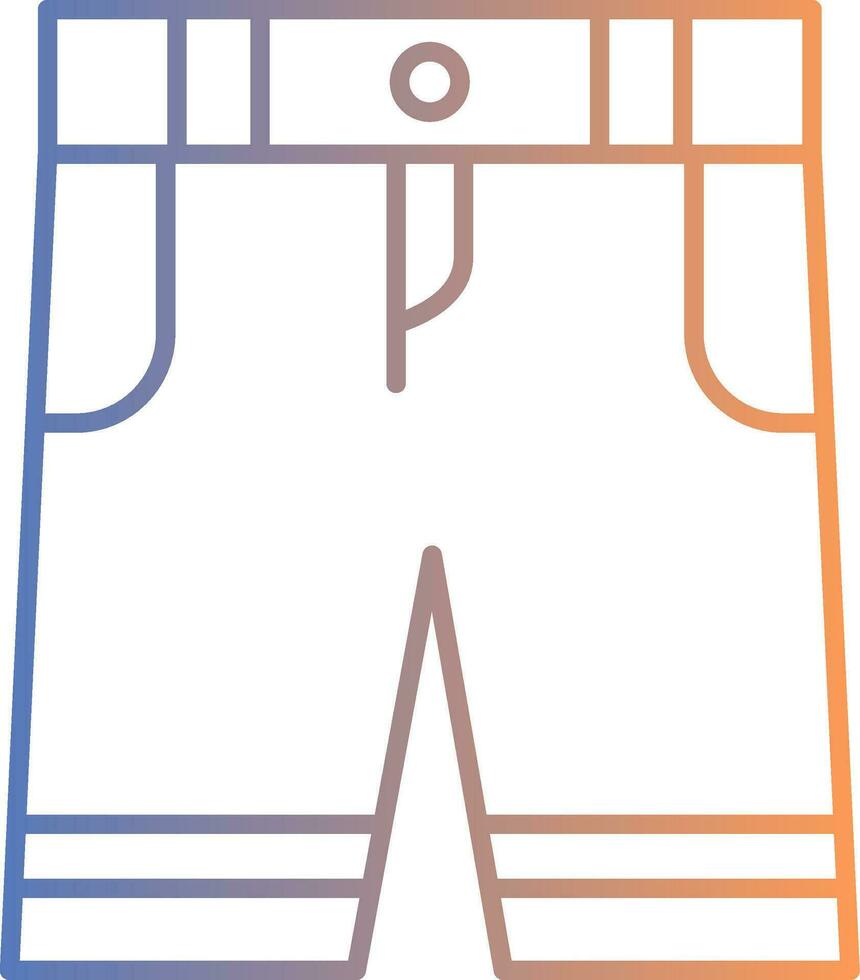 Shorts Line Gradient Icon vector