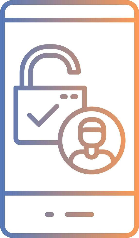 Access Line Gradient Icon vector
