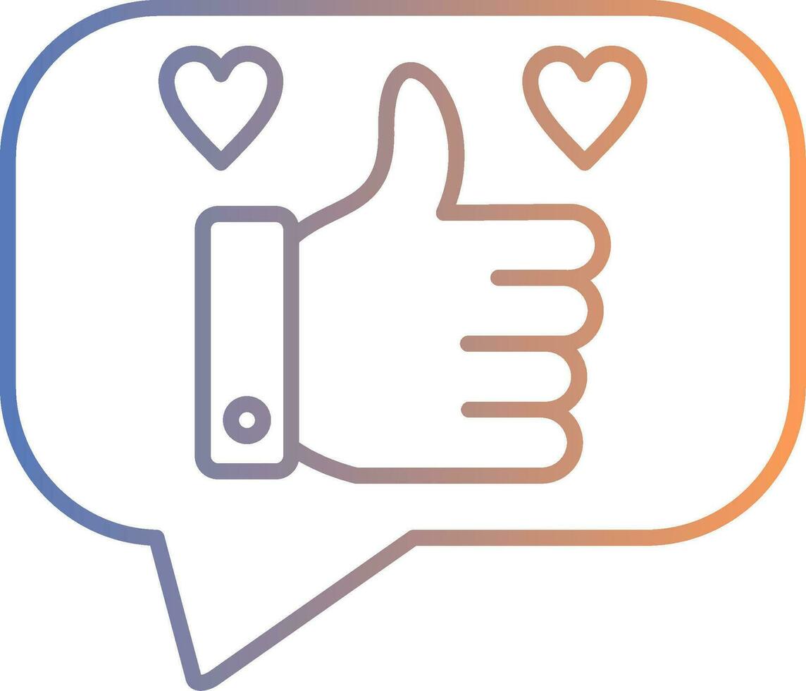 Favourite Line Gradient Icon vector