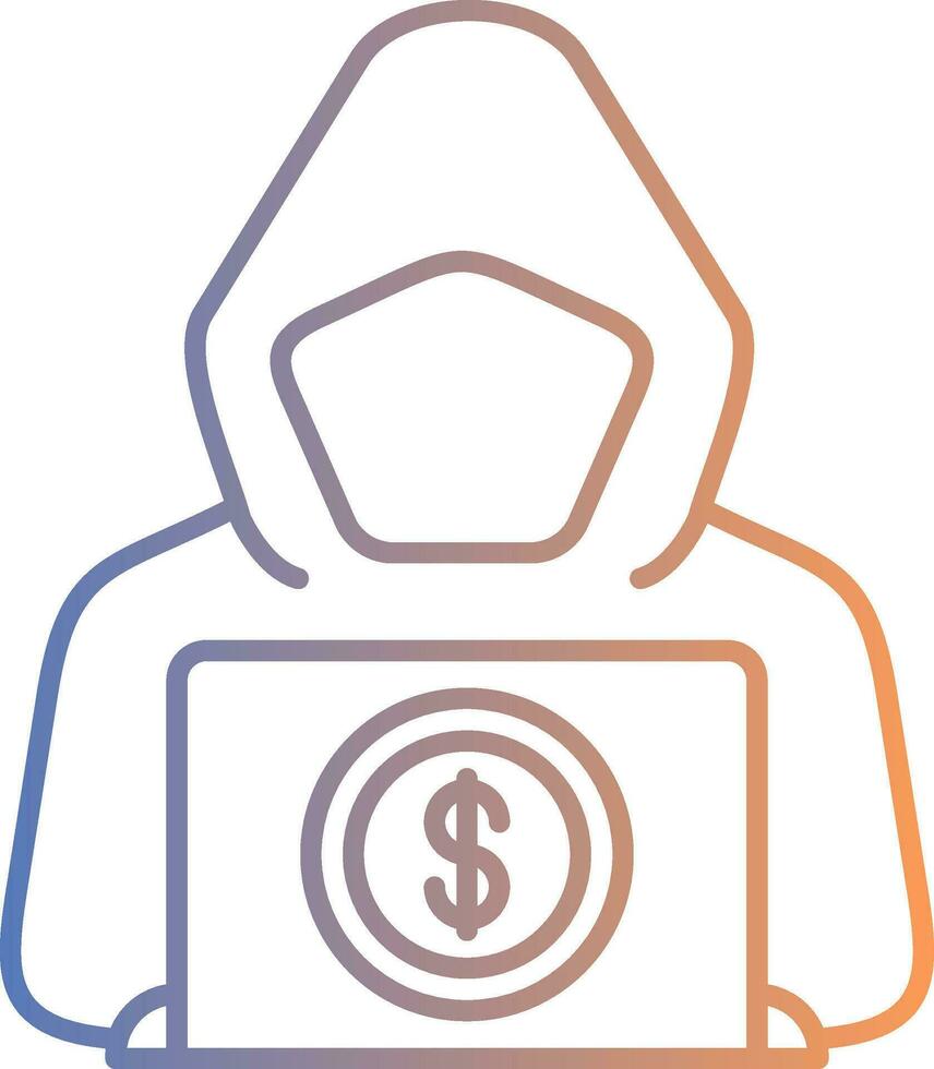 Money Laundering Line Gradient Icon vector