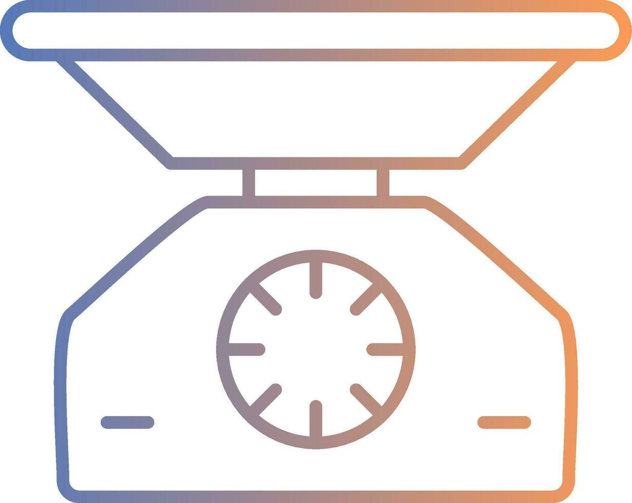 Weight Scale Line Gradient Icon vector