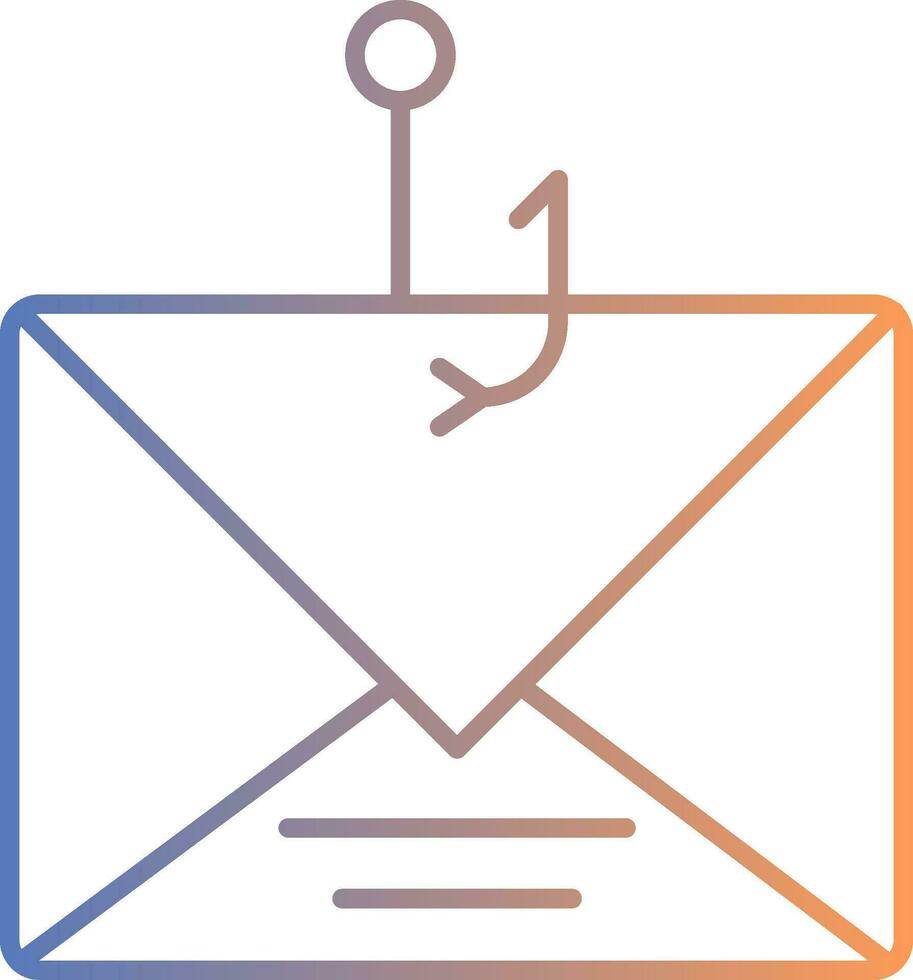 Phishing Line Gradient Icon vector