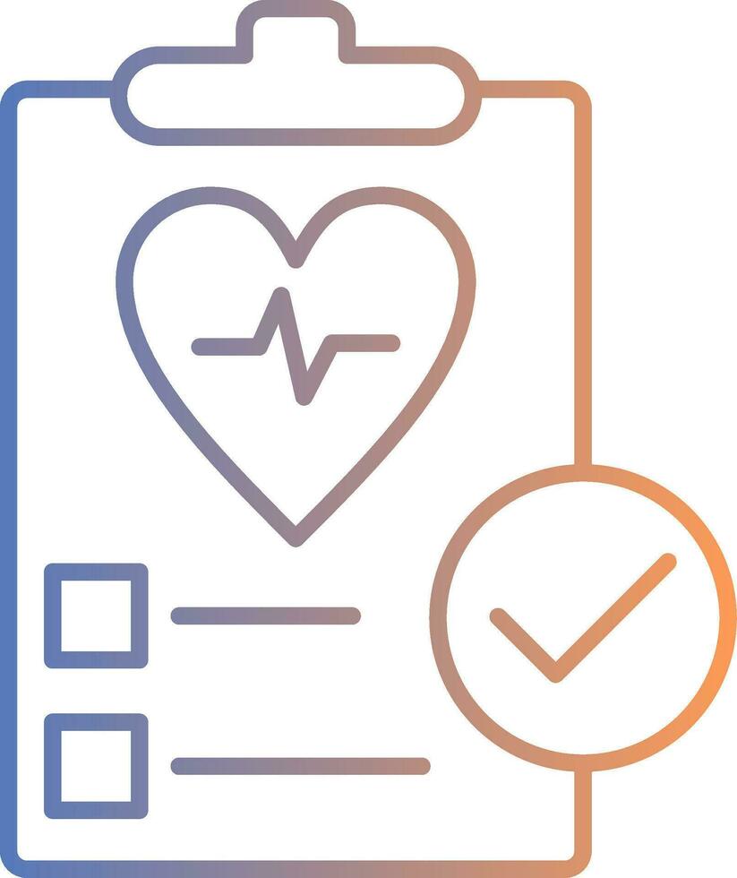 Health Check Line Gradient Icon vector