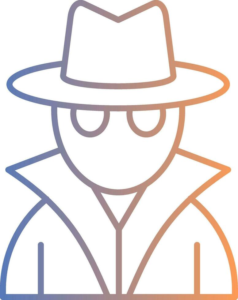 Criminal Line Gradient Icon vector