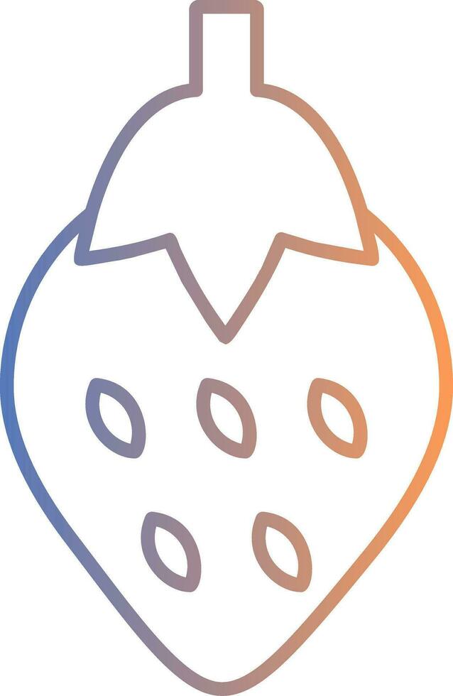 Strawberry Line Gradient Icon vector