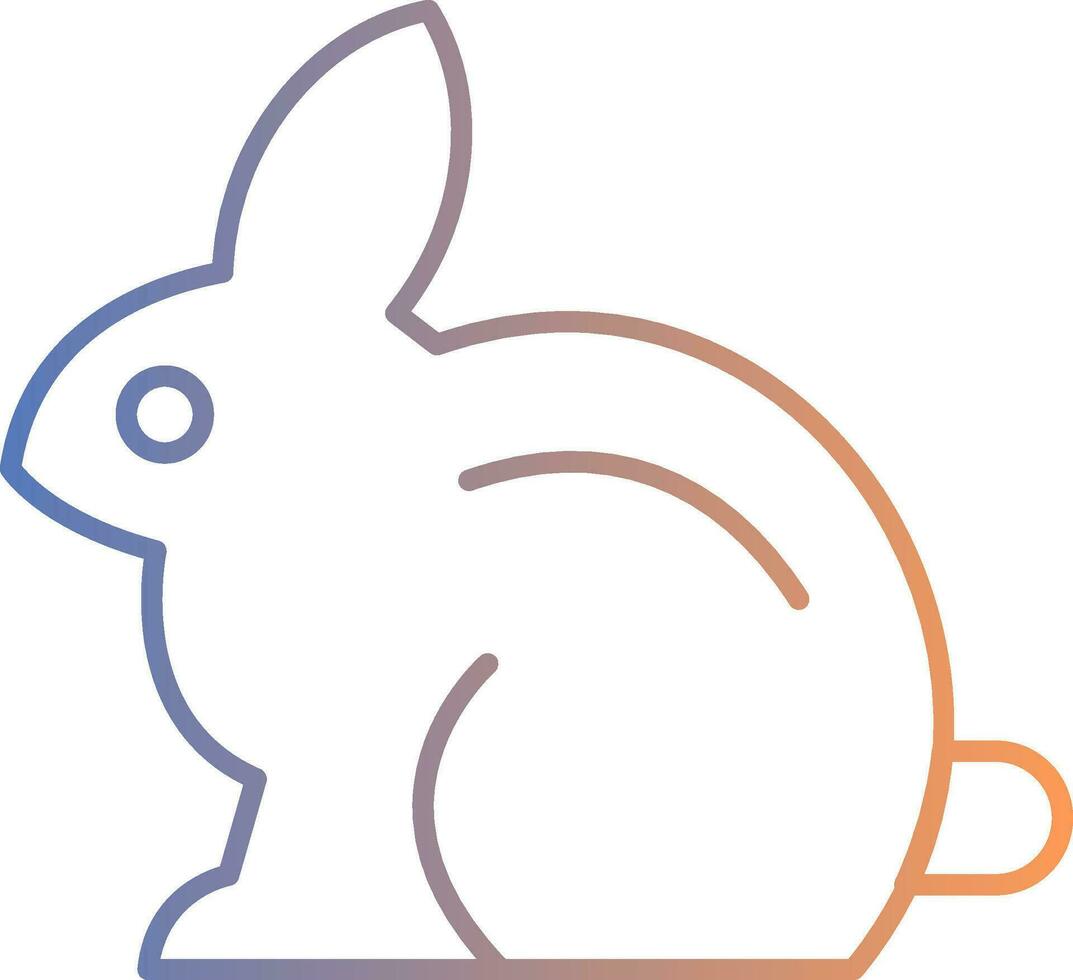 Rabbit Line Gradient Icon vector