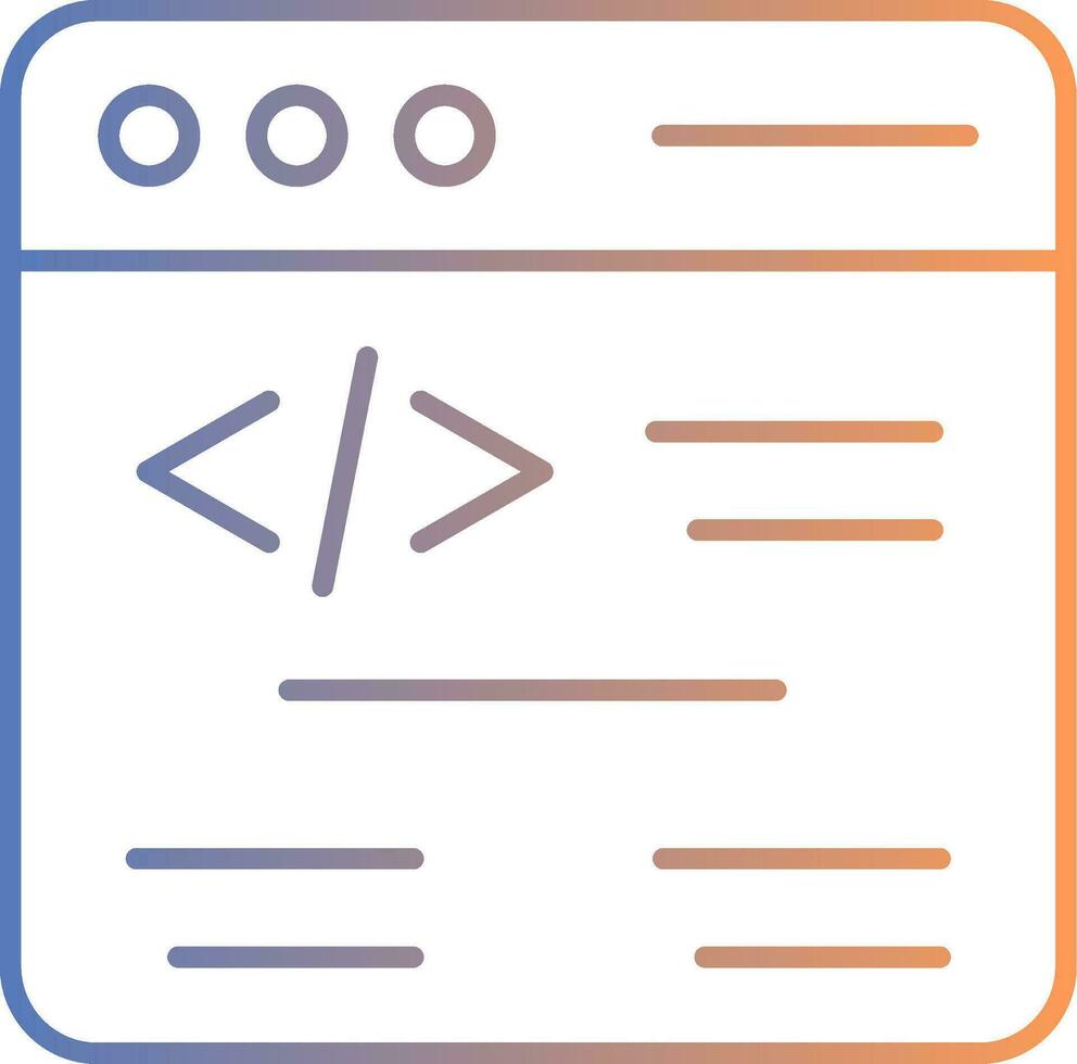 Web Coding Line Gradient Icon 36985153 Vector Art at Vecteezy