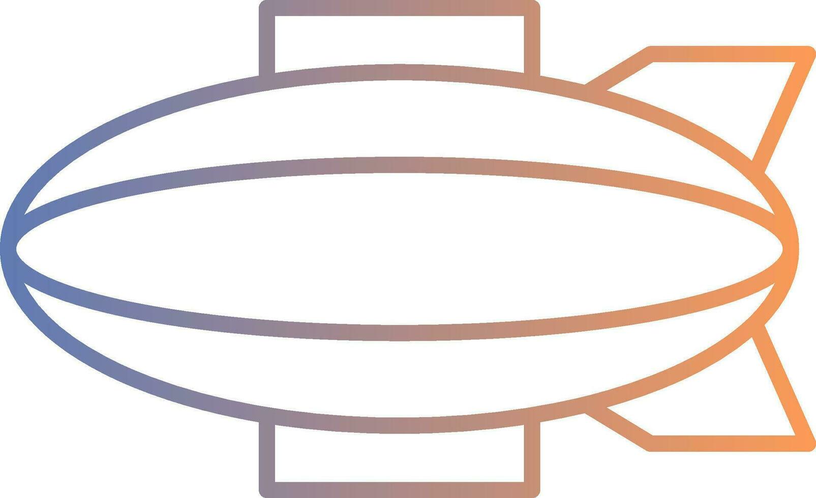 Blimp Line Gradient Icon vector