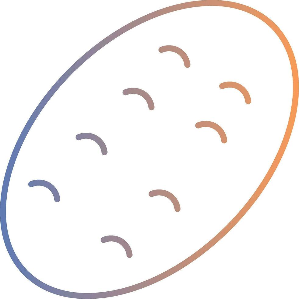 potato Line Gradient Icon vector