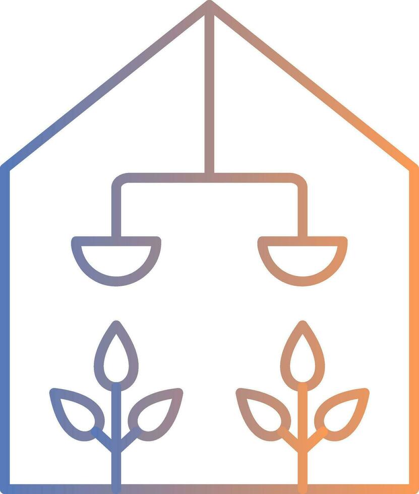 Greenhouse Line Gradient Icon vector
