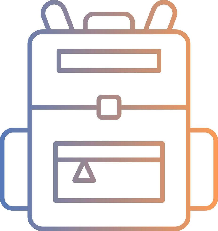 Backpack Line Gradient Icon vector