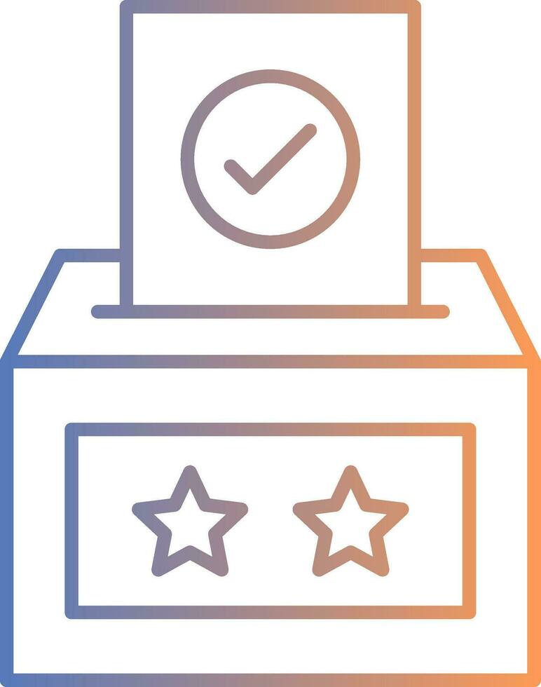 Voting Box Line Gradient Icon vector