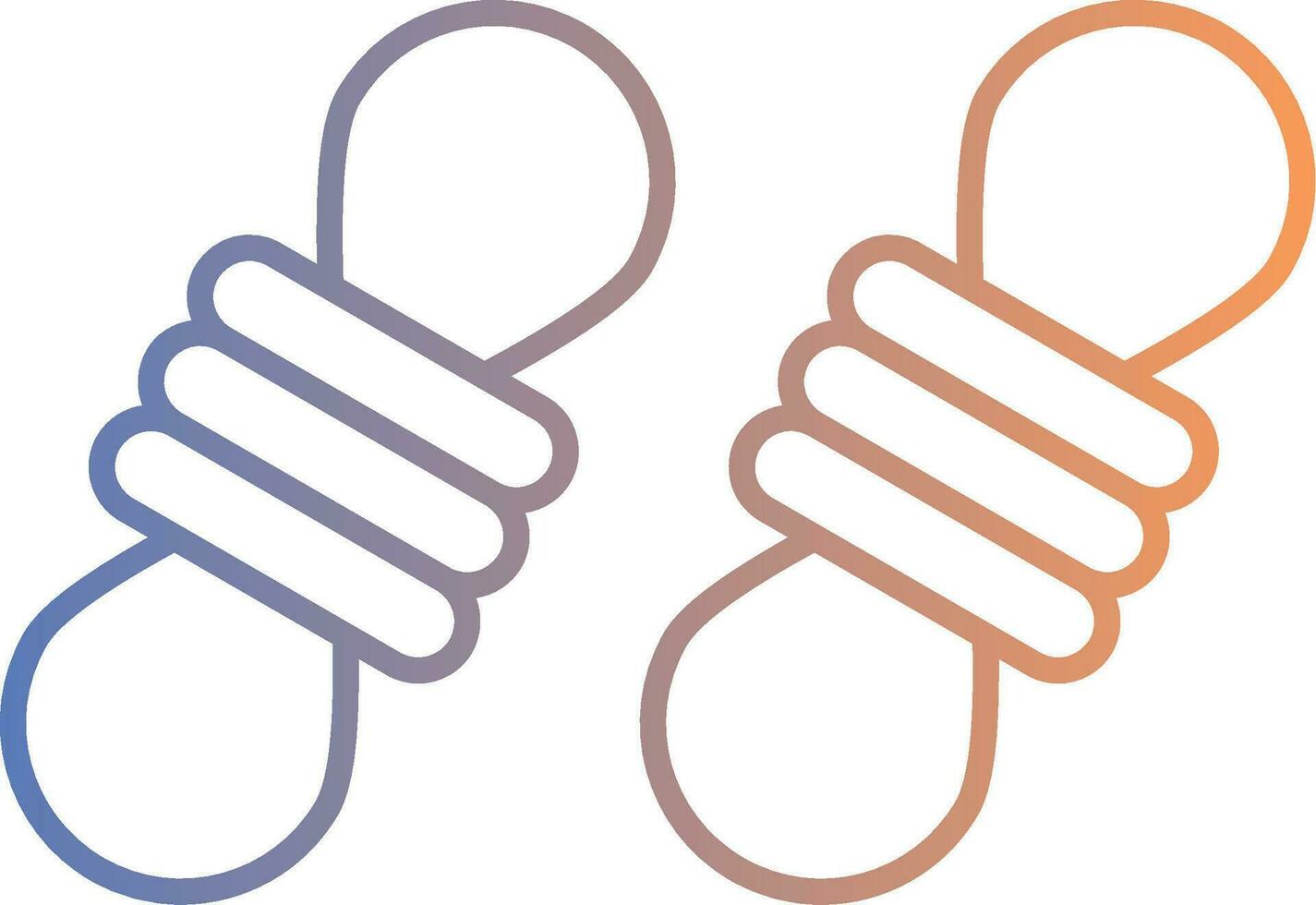 Rope Line Gradient Icon vector