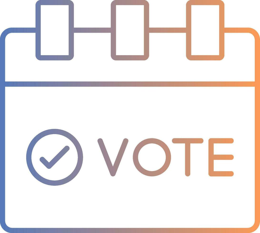 Elections Line Gradient Icon vector