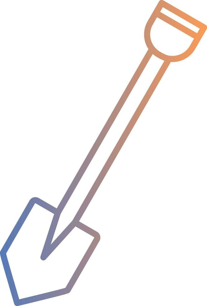 Shovel Line Gradient Icon vector
