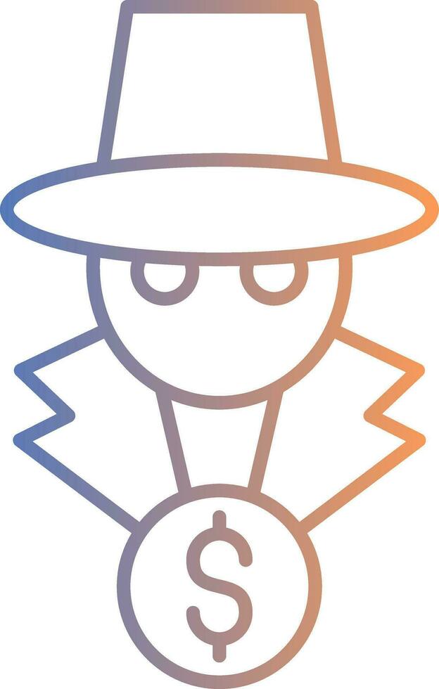 Fraud Line Gradient Icon vector