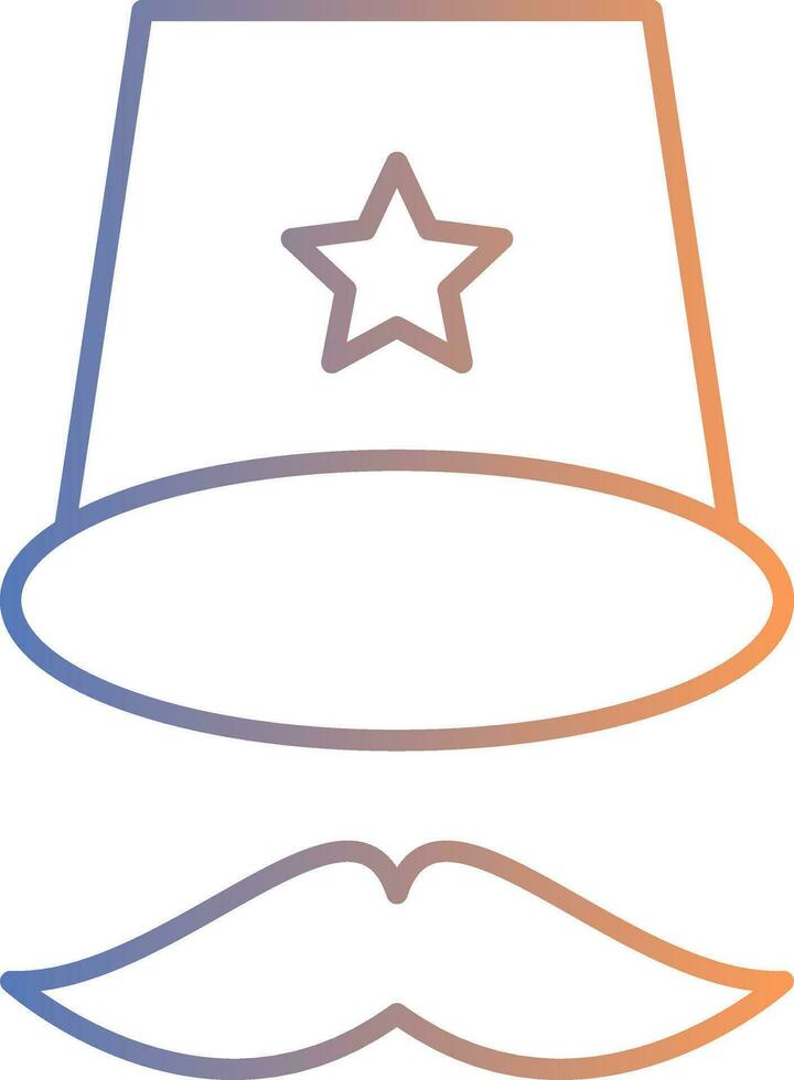 Top Hat Line Gradient Icon vector