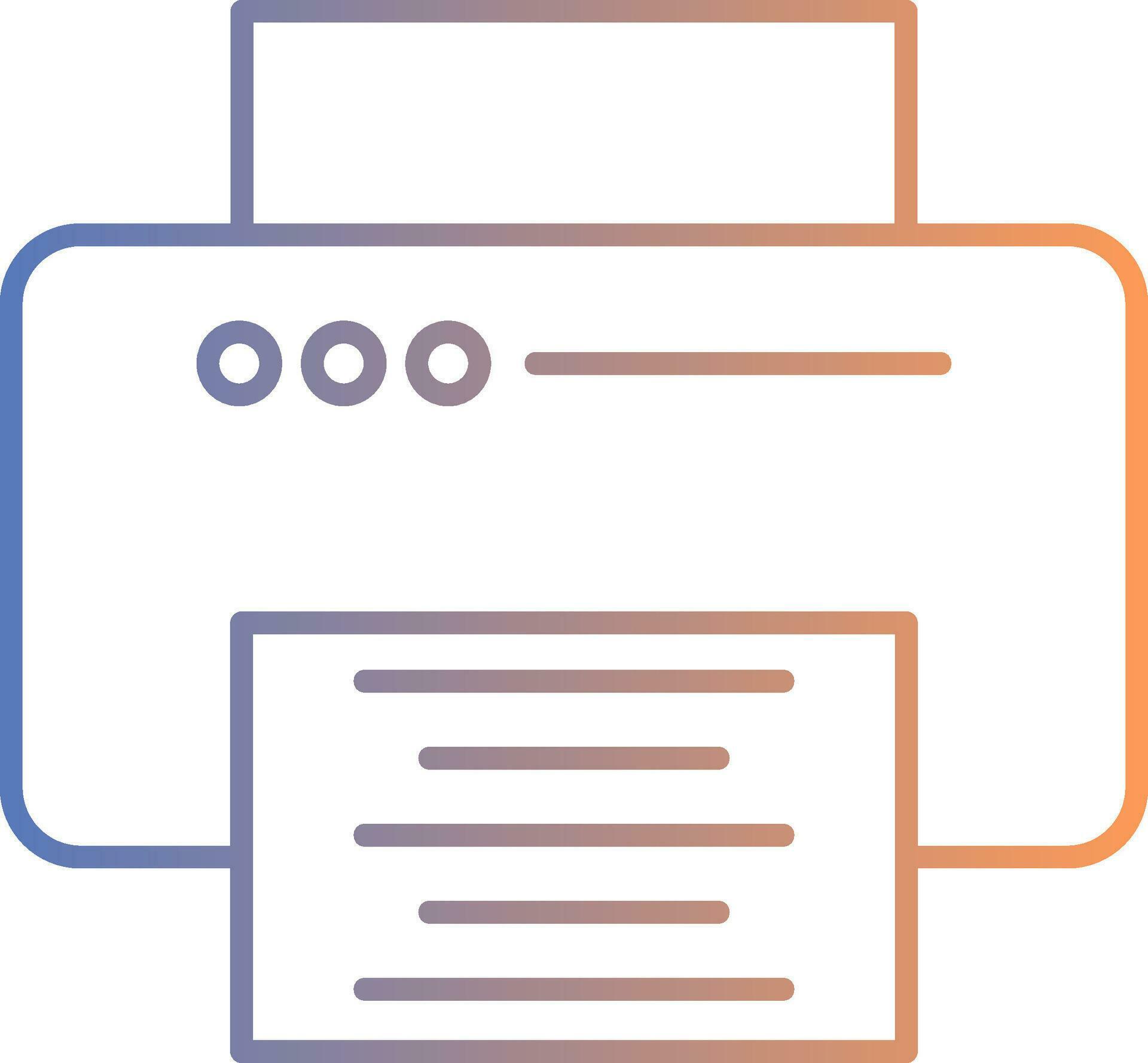 Printer Line Gradient Icon 36985307 Vector Art at Vecteezy
