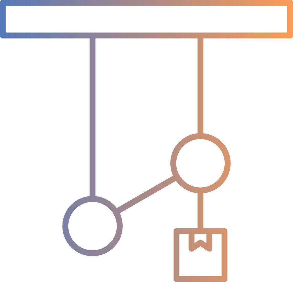 Pulley Line Gradient Icon vector