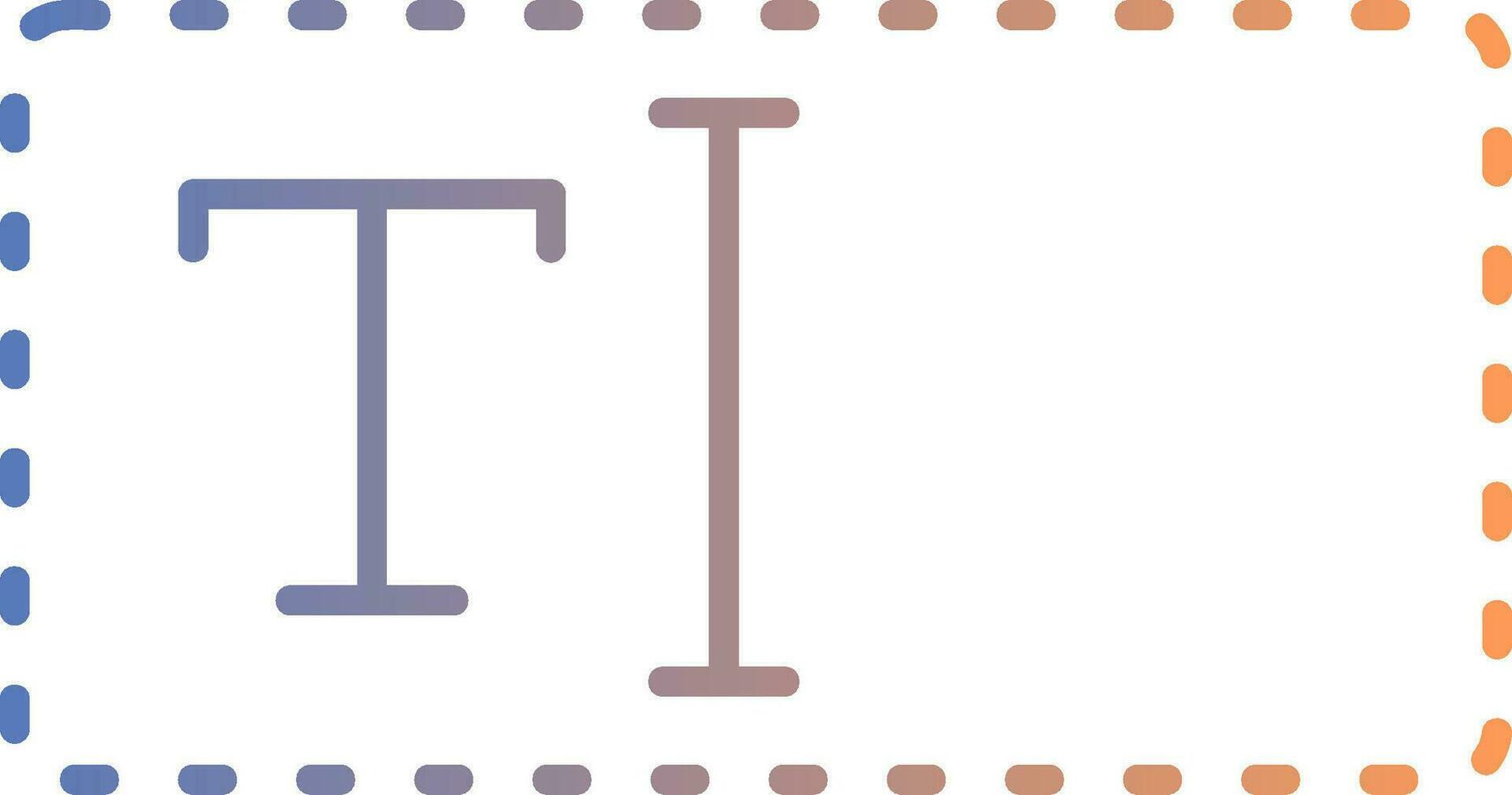 Text Box Line Gradient Icon vector
