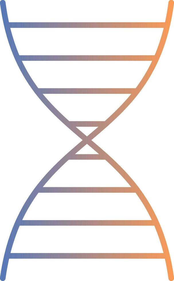 DNA Line Gradient Icon vector