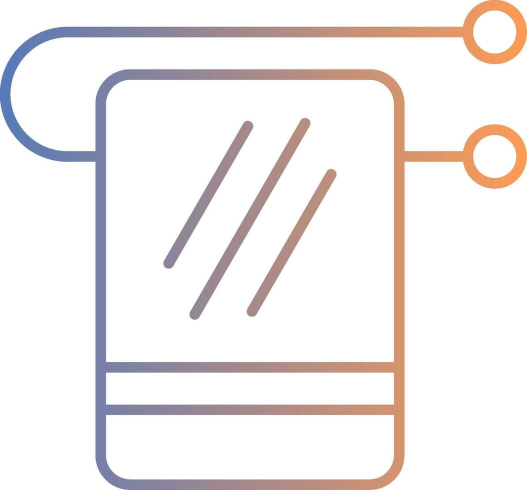Towel Rack Line Gradient Icon vector