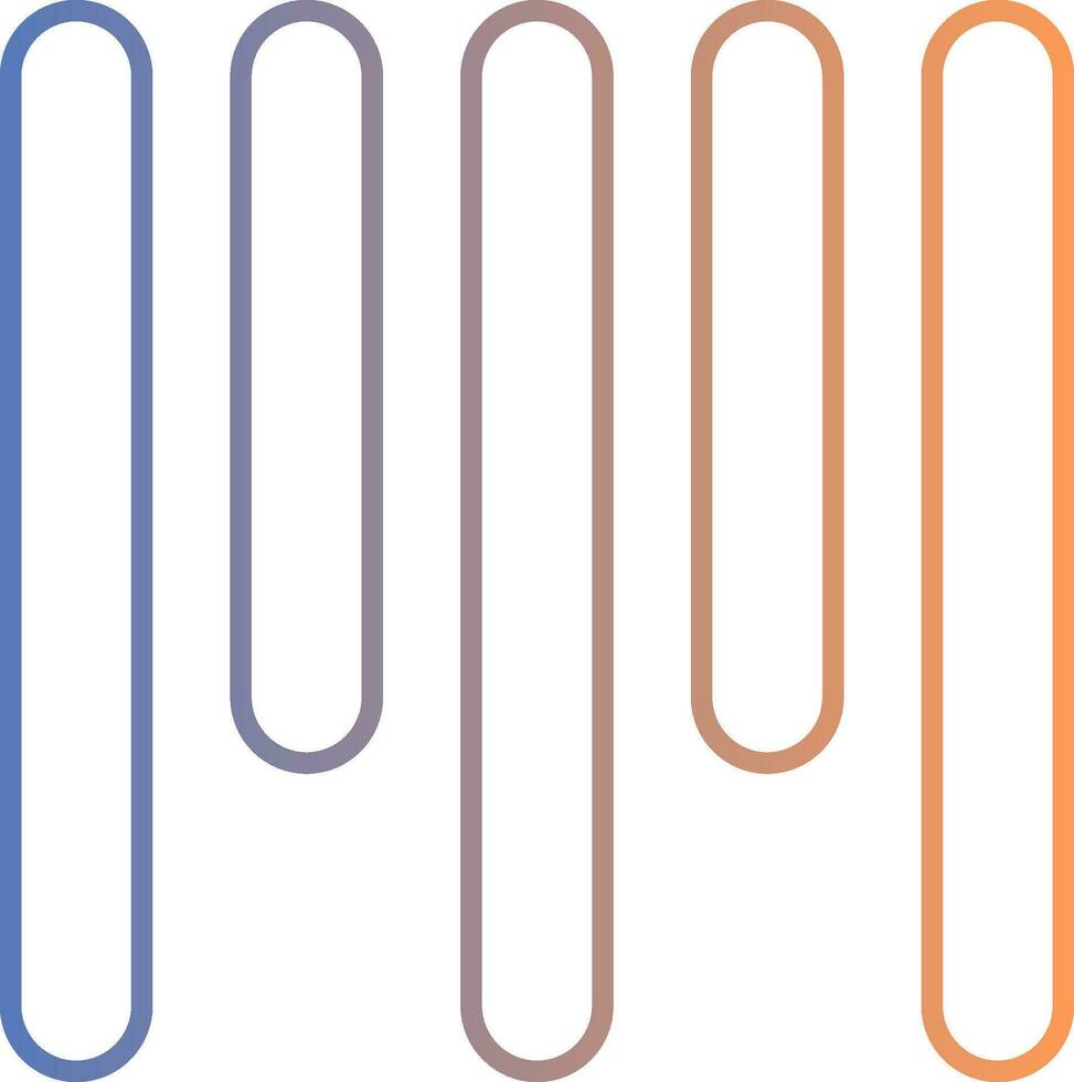 Vertical Align Top Line Gradient Icon vector