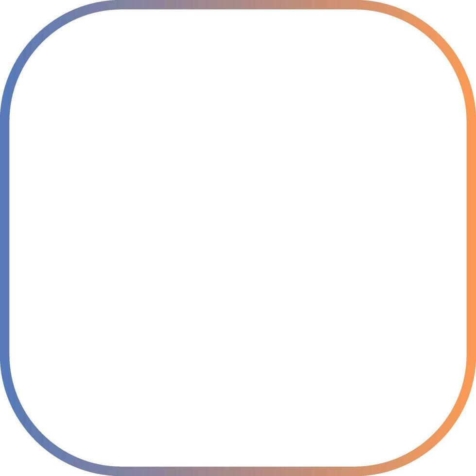 Round Corner Line Gradient Icon vector